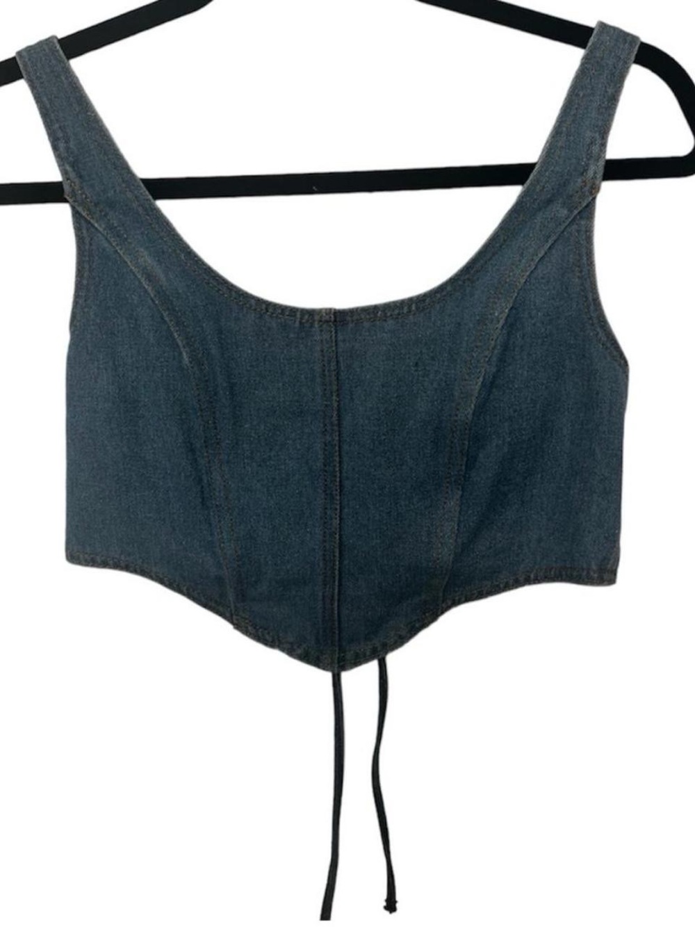 PrettyLittleThing Dark Blue Denim Corset Camisole